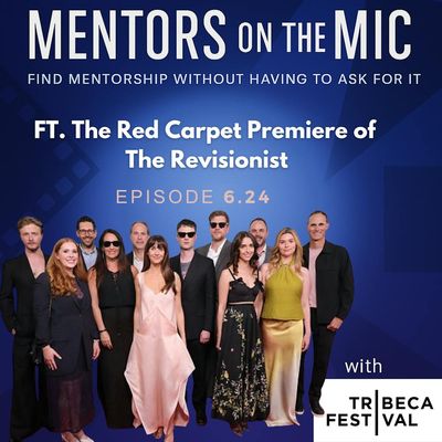 Tribeca: Red Carpet w/ Dir. Alex Vlack, Producers Zach Spicer and Gordon Strain (Pigasus Pictures), Producers/Actors Fiona and Sophia Robert, actor Max Cortezi for the World Premiere of The Revisionist (Video on Spotify)